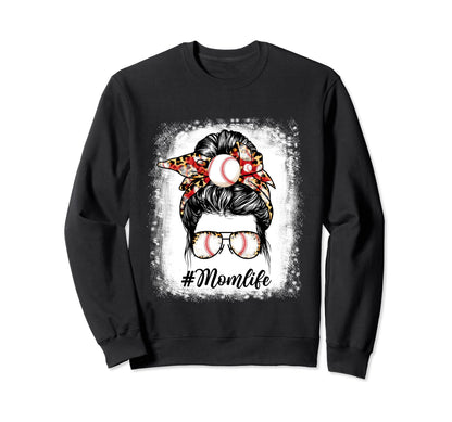 Mothers Day Baseball Mom Life Sweatshirt - Aesthetic Graphic for Adults - T-Shirt, Sweatshirt, Hoodie