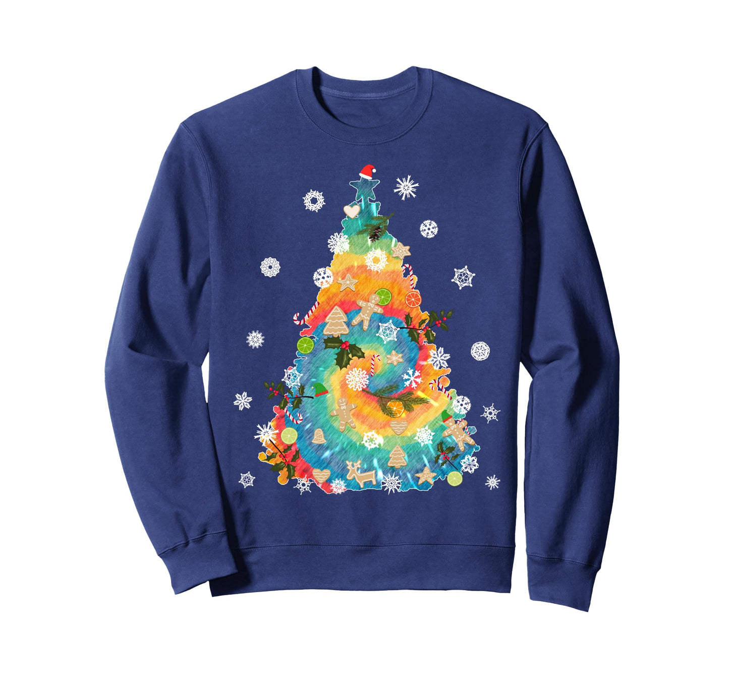 Tie Dye 60S Rainbow Tree Sweatshirt - Unique Graphic for Adults - T-Shirt, Sweatshirt, Hoodie