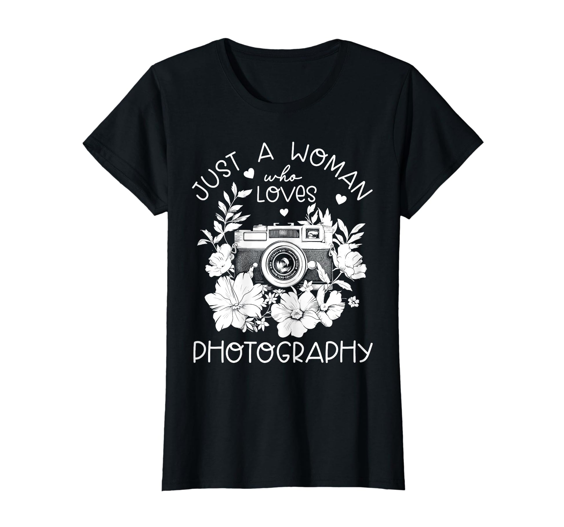 Photographer Camera Flowers Photography T-Shirt - Unique Graphic Unisex - T-Shirt, Sweatshirt, Hoodie