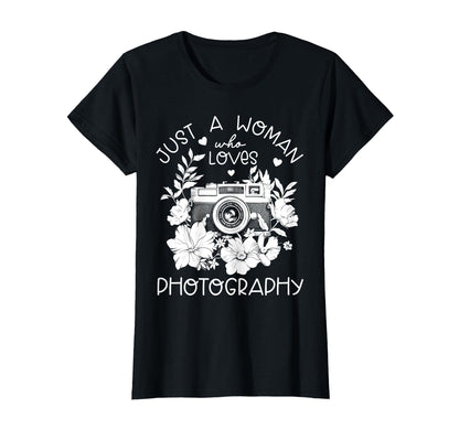 Photographer Camera Flowers Photography T-Shirt - Unique Graphic Unisex - T-Shirt, Sweatshirt, Hoodie