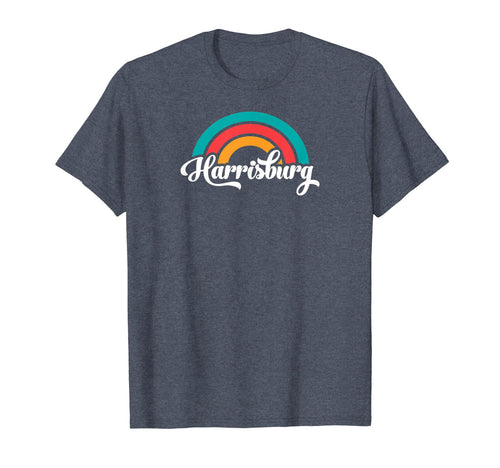 Harrisburg Pa Script Rainbow T-Shirt - Novelty Apparel for Adults - T-Shirt, Sweatshirt, Hoodie