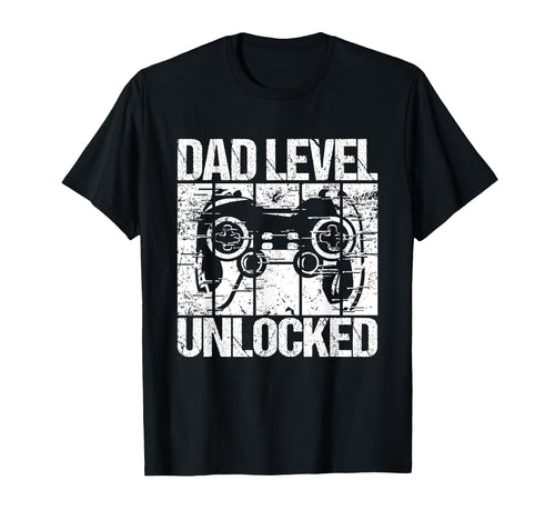 Dad Level Unlocked Gaming Controller T-Shirt - Trendy Graphic Men Women - T-Shirt, Sweatshirt, Hoodie