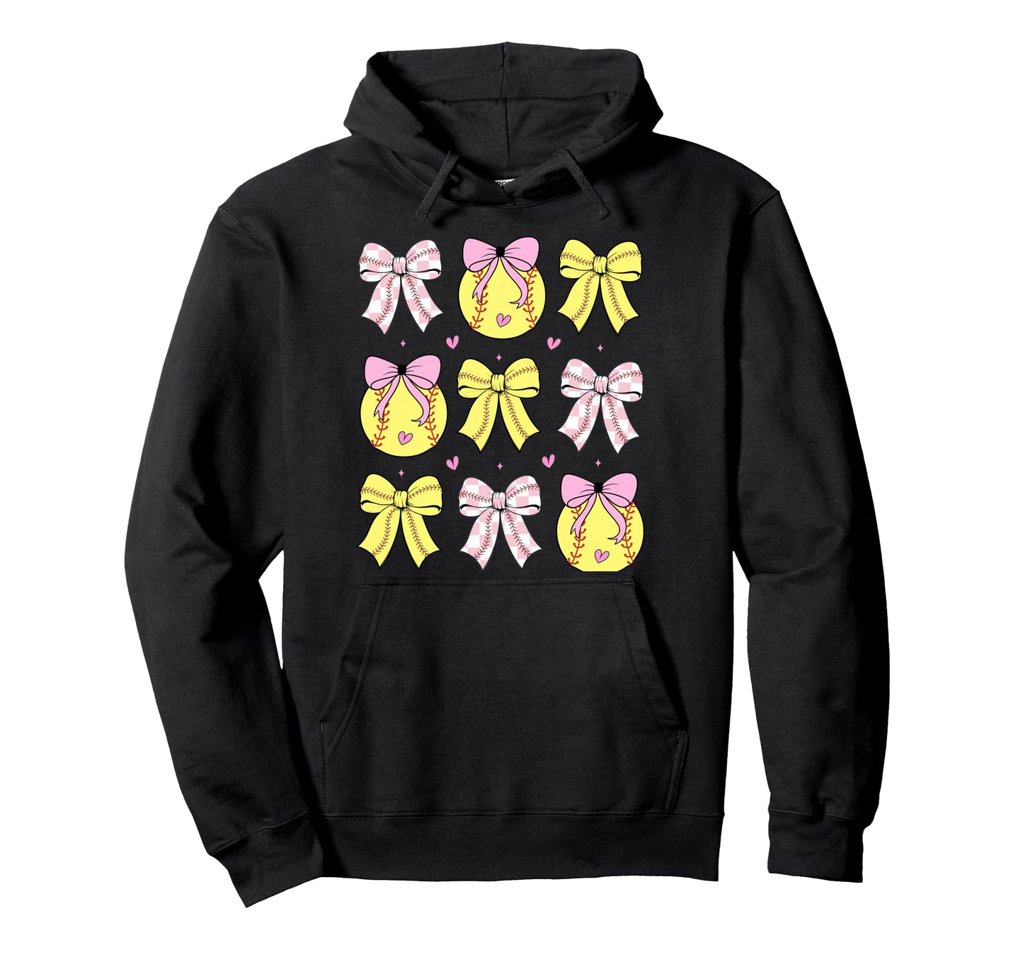 Softball Mom Bows Softball Mama Game Hoodie - Streetwear Style Men Women - T-Shirt, Sweatshirt, Hoodie