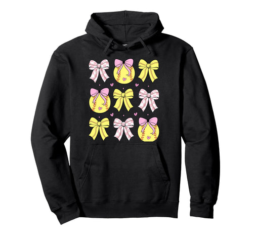 Softball Mom Bows Softball Mama Game Hoodie - Streetwear Style Men Women - T-Shirt, Sweatshirt, Hoodie