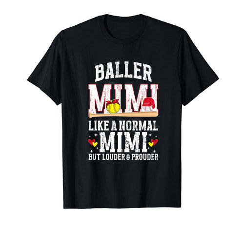 Baller Mimi Louder Prouder Baseball T-Shirt - Graphic Print for Adults - T-Shirt, Sweatshirt, Hoodie