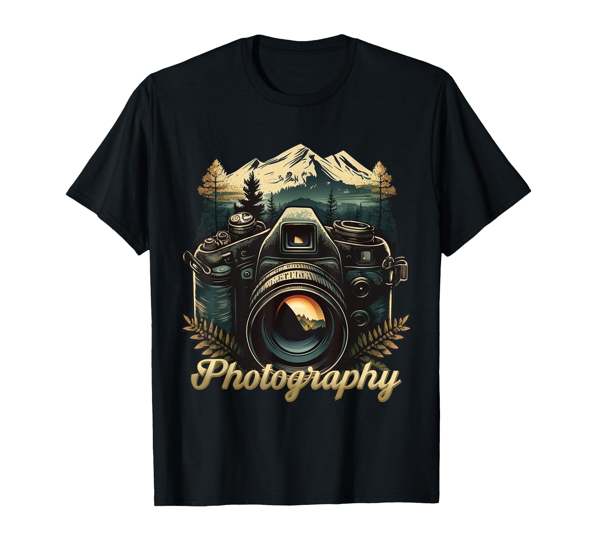Photo Camera Lettering T-Shirt - Minimalist Print for Adults - T-Shirt, Sweatshirt, Hoodie