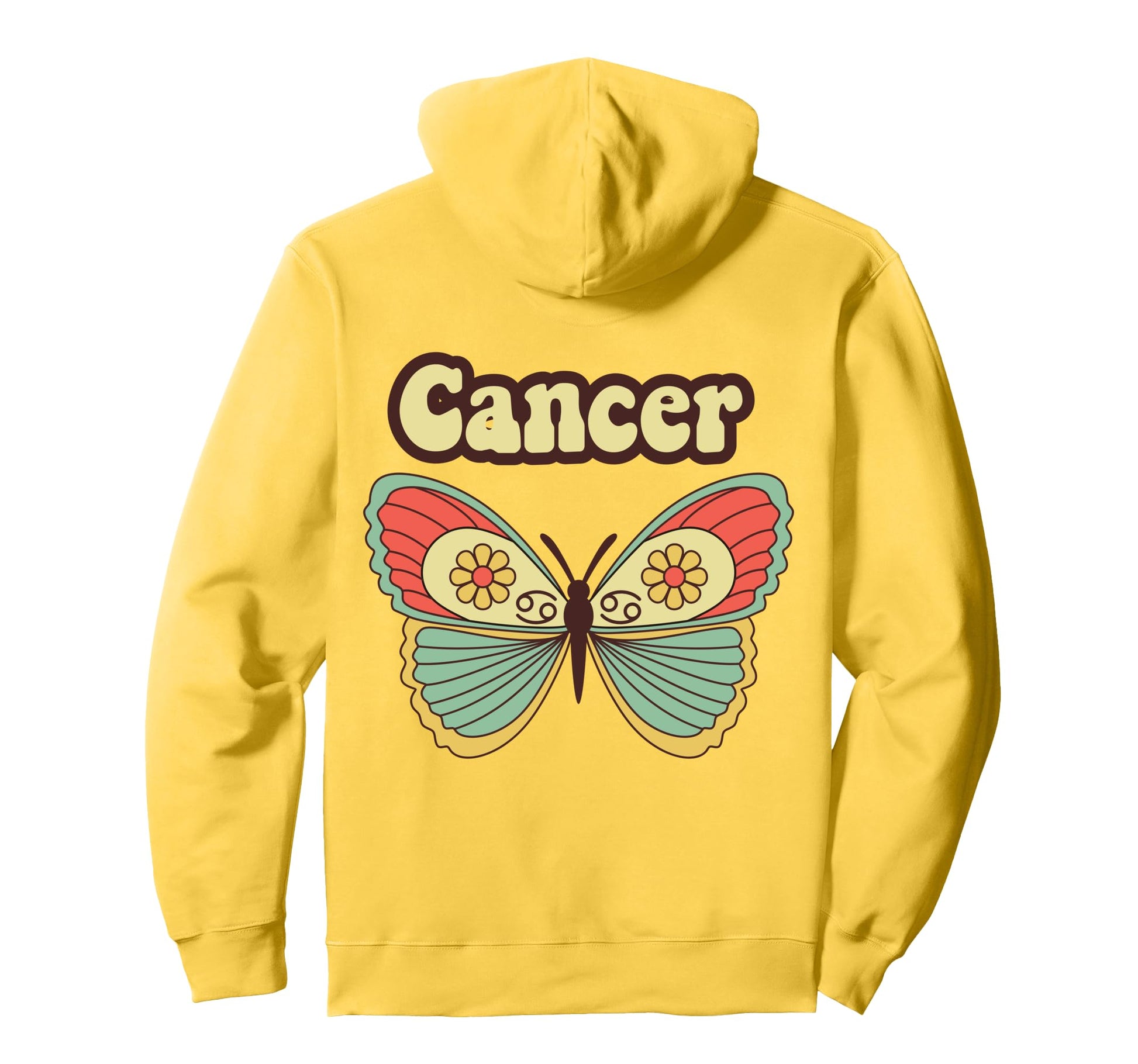 Cancer Zodiac Butterfly Astrology Boho Hoodie - Minimalist Print Unisex - T-Shirt, Sweatshirt, Hoodie