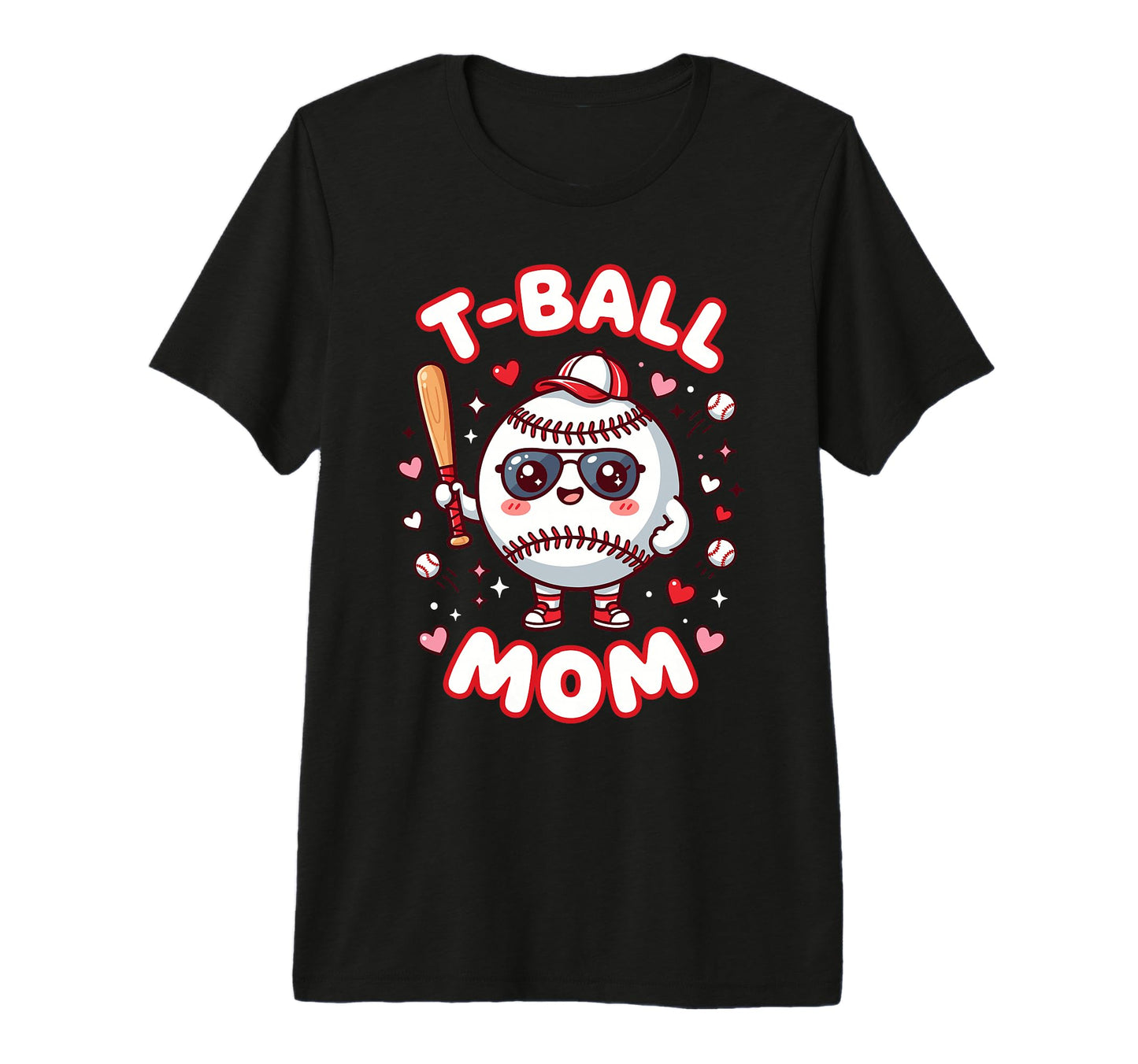 Funny T Ball Mom Softball Ball T T-Shirt - Custom Art Print for Adults - T-Shirt, Sweatshirt, Hoodie
