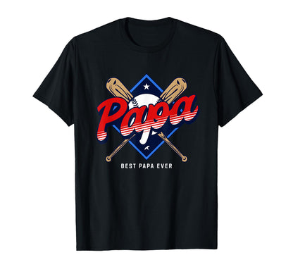 Baseball Papa Dad Grandpa Mens Baseball T-Shirt - Trendy Graphic Men Women - T-Shirt, Sweatshirt, Hoodie