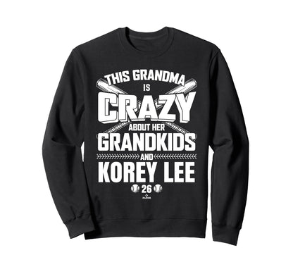 Grandma Crazy Korey Lee Chicago Sweatshirt - Novelty Apparel for Adults - T-Shirt, Sweatshirt, Hoodie