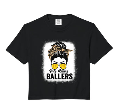 Busy Raising Ballers Softball Messy Sweatshirt - Streetwear Style Unisex - T-Shirt, Sweatshirt, Hoodie