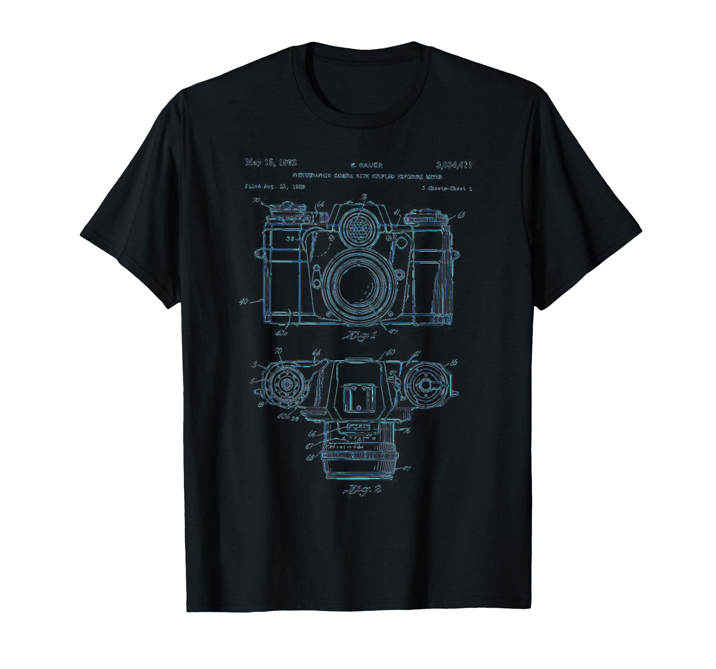Photography Lover Gift Camera Patent T-Shirt - Graphic Print Unisex - T-Shirt, Sweatshirt, Hoodie