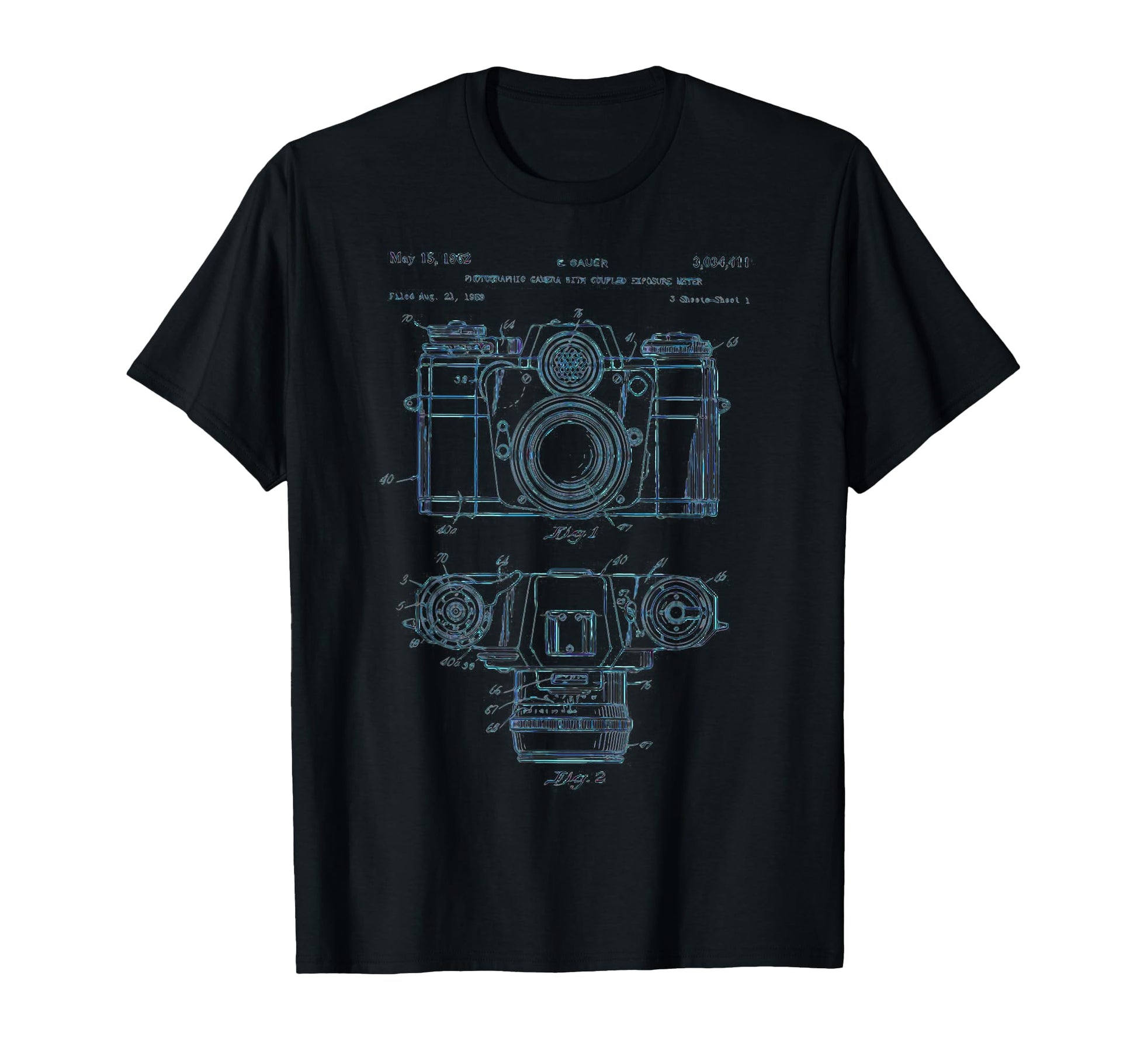 Photography Lover Gift Camera Patent T-Shirt - Graphic Print Unisex - T-Shirt, Sweatshirt, Hoodie