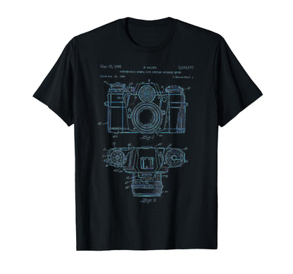 Photography Lover Gift Camera Patent T-Shirt - Graphic Print Unisex - T-Shirt, Sweatshirt, Hoodie