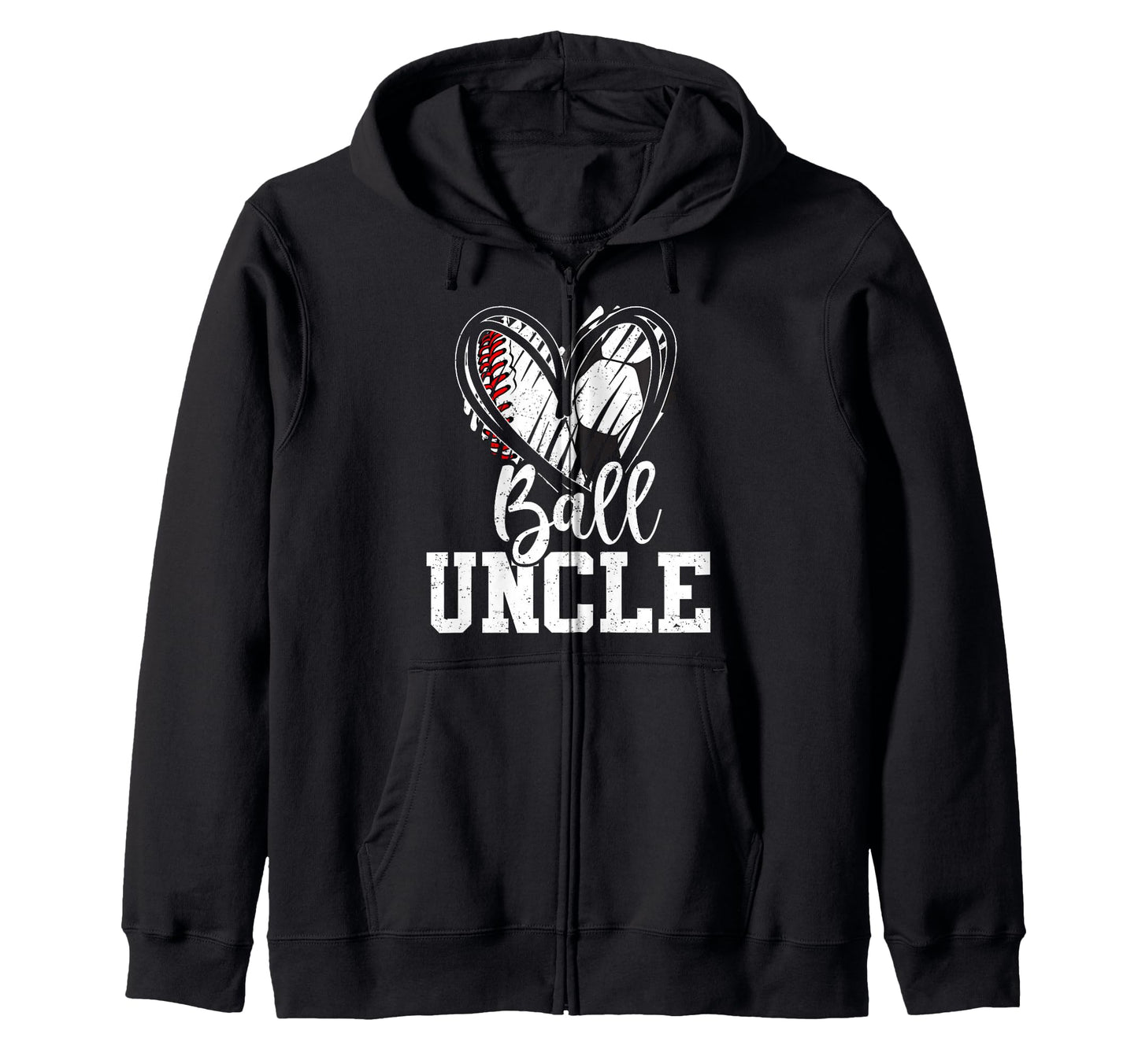 Ball Uncle Heart Baseball Soccer T-Shirt - Fun Novelty Design Men Women - T-Shirt, Sweatshirt, Hoodie