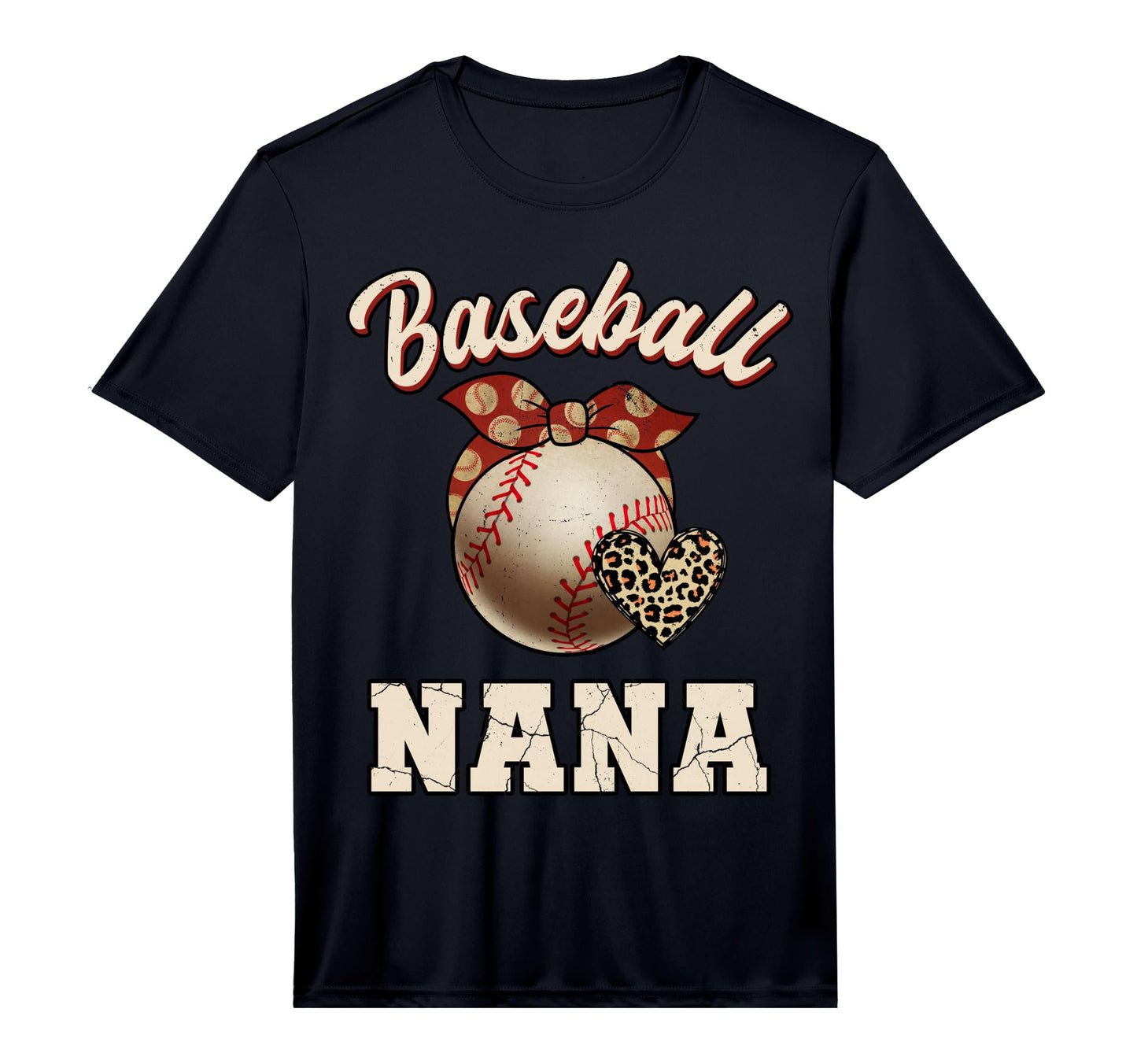 Mens Baseball Nana Bandana Leopard T-Shirt - Custom Art Print for Adults - T-Shirt, Sweatshirt, Hoodie