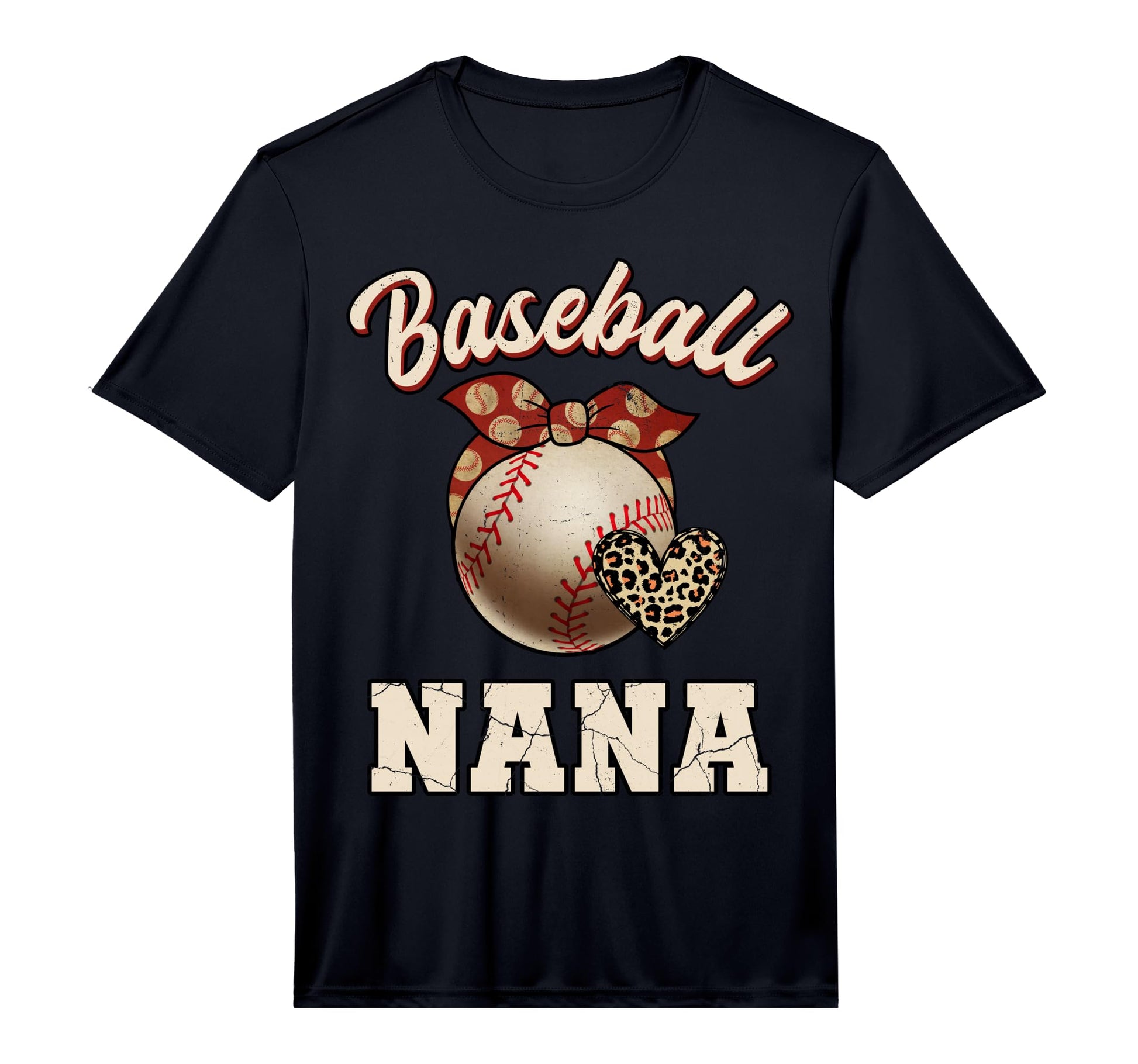 Mens Baseball Nana Bandana Leopard T-Shirt - Custom Art Print for Adults - T-Shirt, Sweatshirt, Hoodie