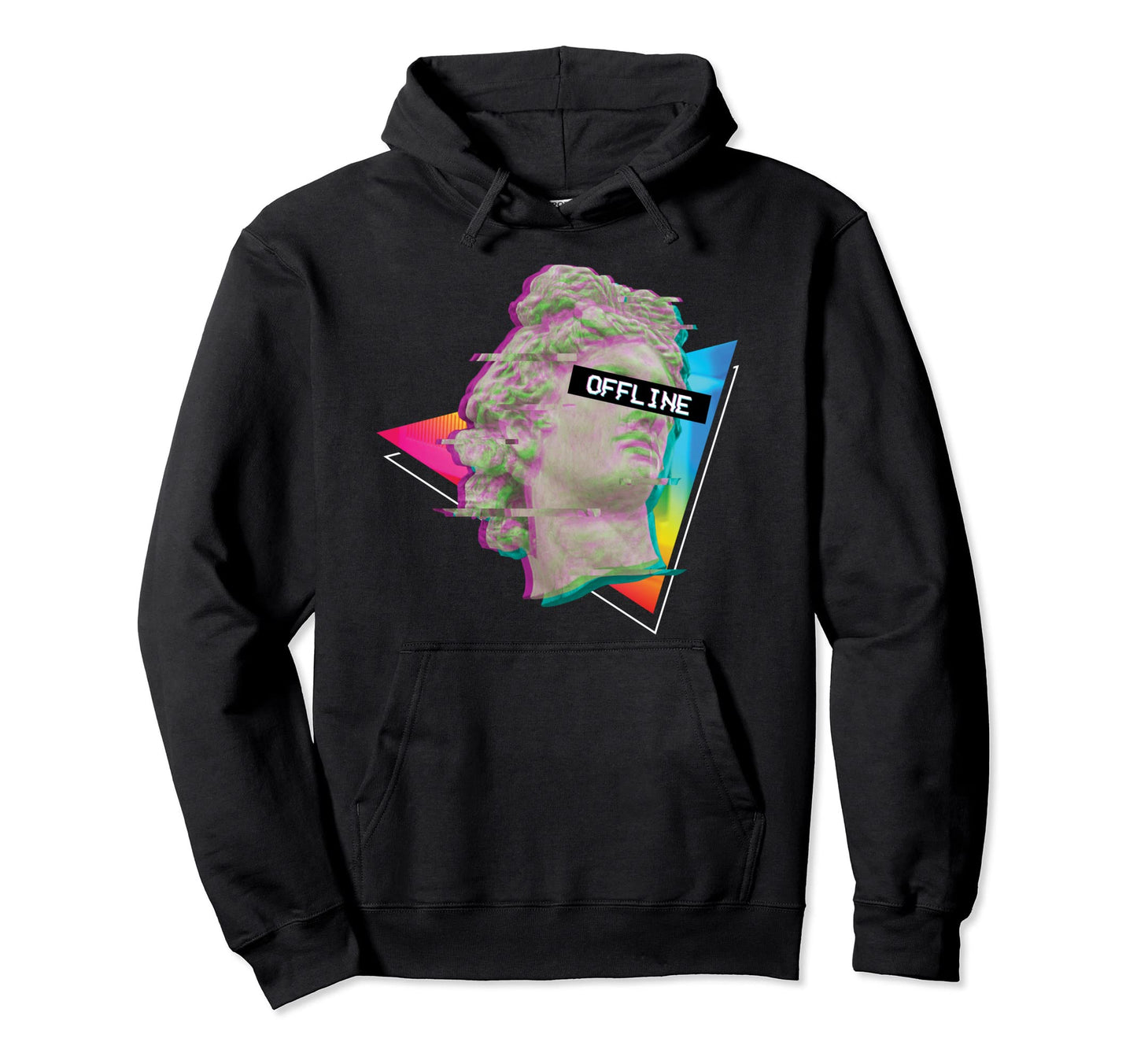 Vaporwave Aesthetic Greek Statue Hoodie - Fun Novelty Design Men Women - T-Shirt, Sweatshirt, Hoodie