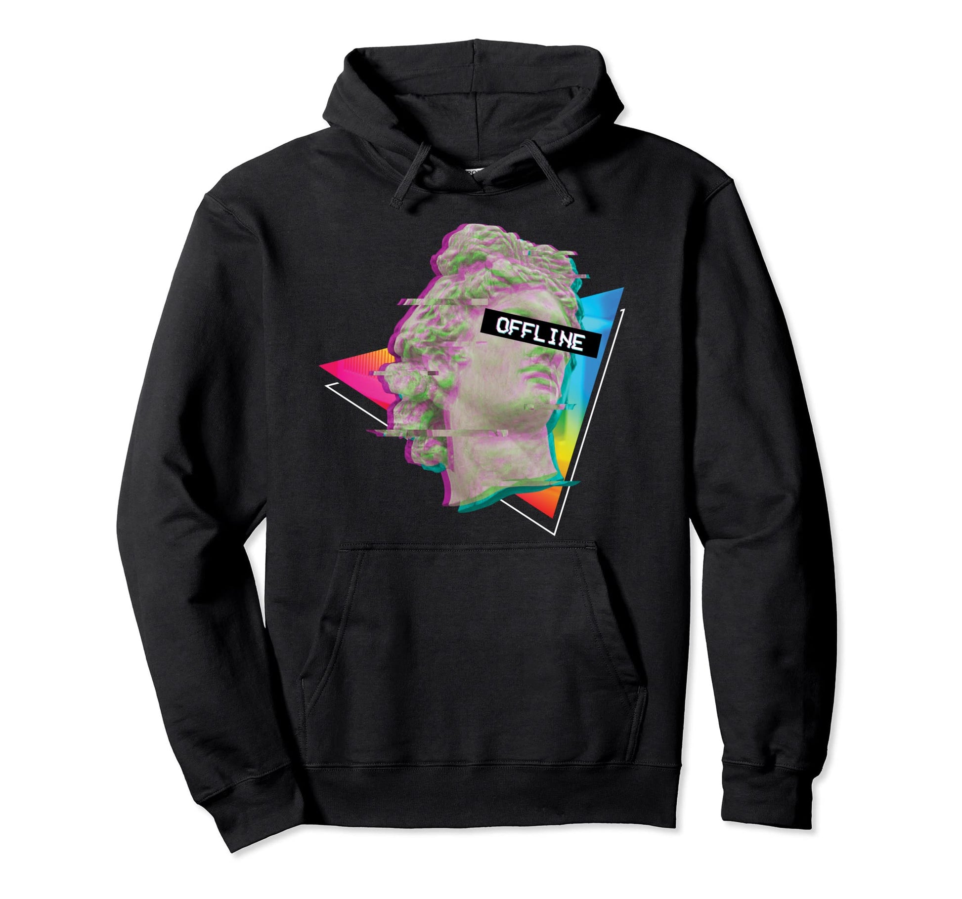 Vaporwave Aesthetic Greek Statue Hoodie - Fun Novelty Design Men Women - T-Shirt, Sweatshirt, Hoodie