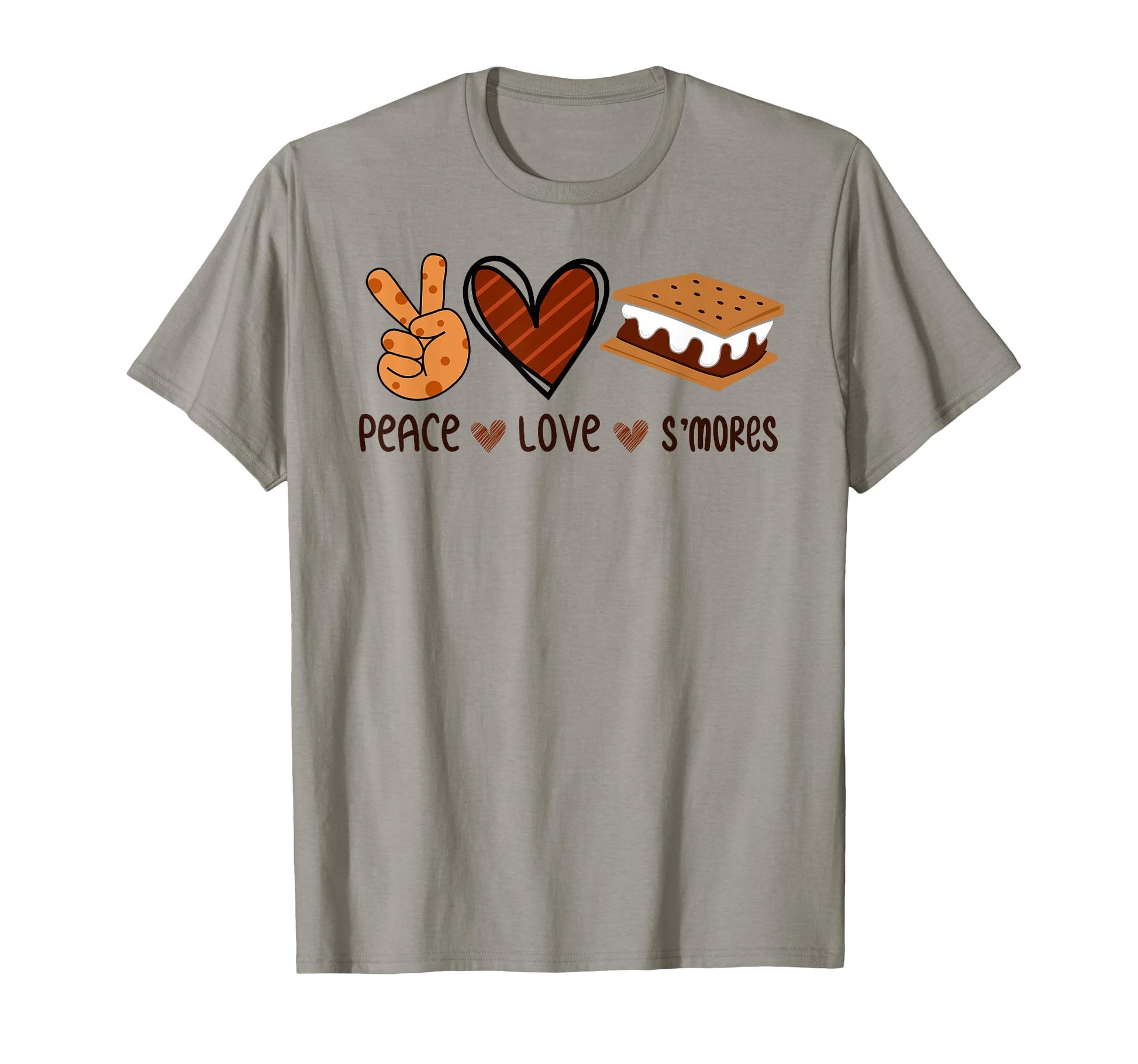 Smores Funny Camping Campfire Peace T-Shirt - Casual Everyday Wear Unisex - T-Shirt, Sweatshirt, Hoodie