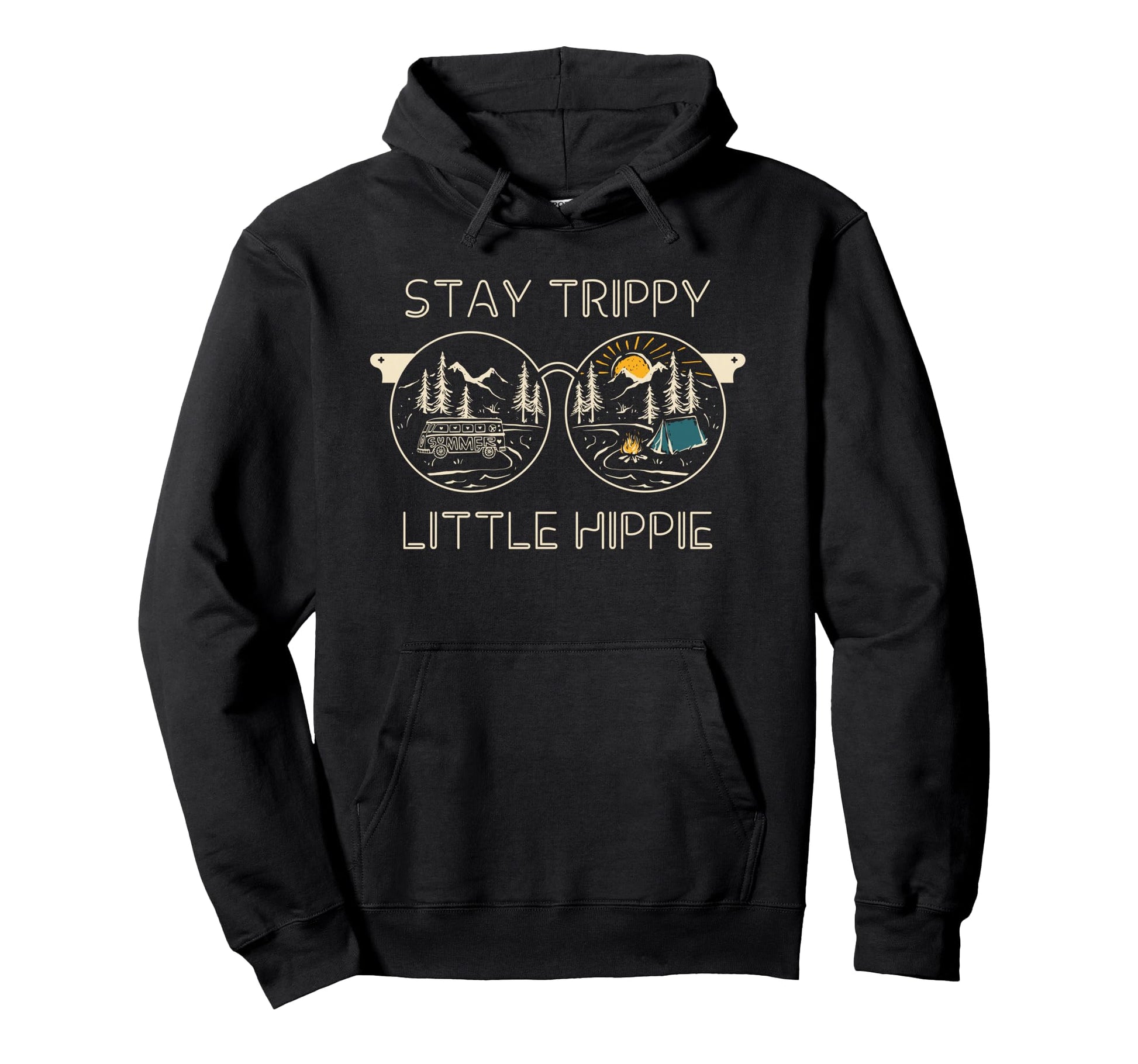 Stay Trippy Little Hippie Sunglasses Hoodie - Streetwear Style for Adults - T-Shirt, Sweatshirt, Hoodie