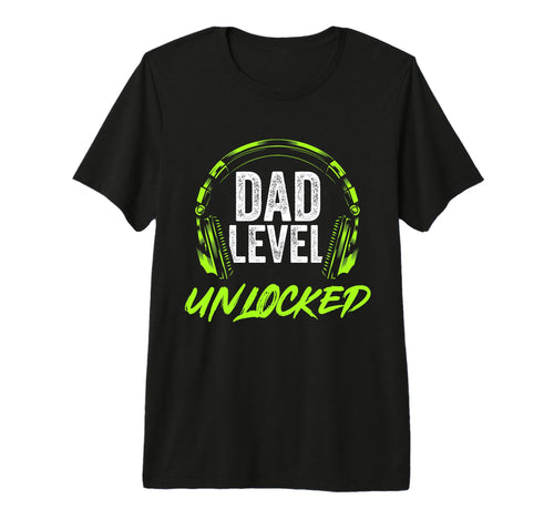 Mens Dad Level Unlocked Gamer Dad T-Shirt - Minimalist Print Men Women - T-Shirt, Sweatshirt, Hoodie