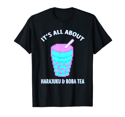 Bubble Tea Boba Tea And Harajuku Vaporwave T-Shirt - Unique Graphic Unisex - T-Shirt, Sweatshirt, Hoodie