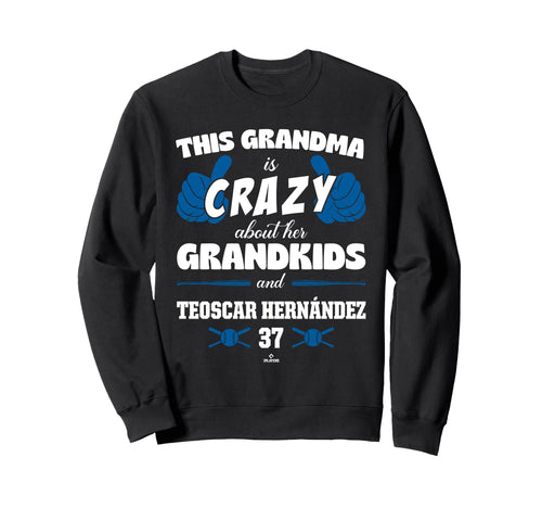 Grandma Crazy Teoscar Hern Ndez Los Sweatshirt - Unique Graphic for Adults - T-Shirt, Sweatshirt, Hoodie