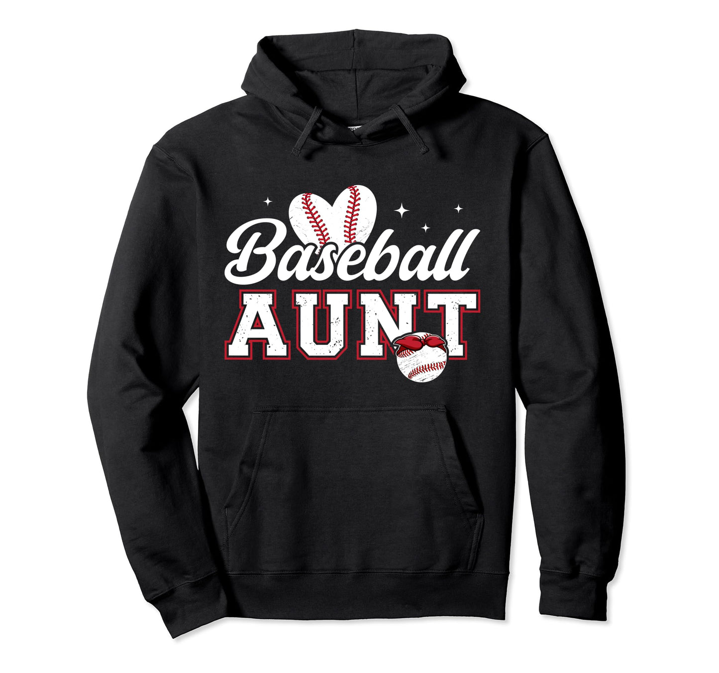 Baseball Aunt Heart Aunt Baseball Player Hoodie - Custom Art Print Unisex - T-Shirt, Sweatshirt, Hoodie