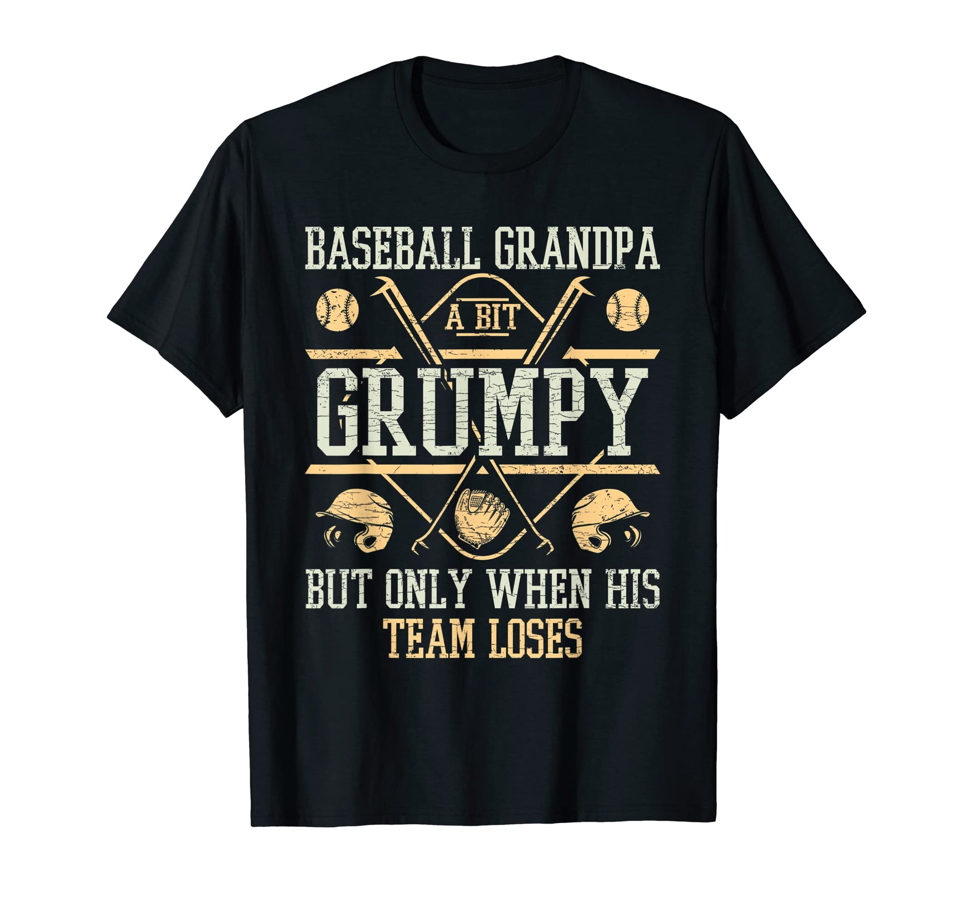 Mens Grandparents Baseball Grandpa T-Shirt - Trendy Graphic for Adults - T-Shirt, Sweatshirt, Hoodie