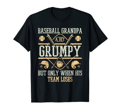 Mens Grandparents Baseball Grandpa T-Shirt - Trendy Graphic for Adults - T-Shirt, Sweatshirt, Hoodie