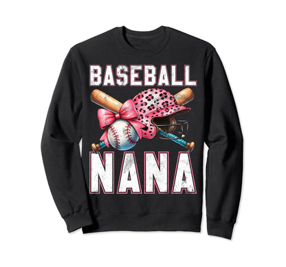 Baseball Nana Baseball Player Sweatshirt - Unique Graphic for Adults - T-Shirt, Sweatshirt, Hoodie