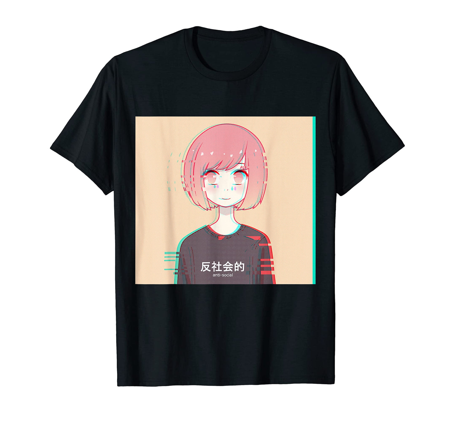 Anti Social Japanese Kanji Aesthetic T-Shirt - Streetwear Style Men Women - T-Shirt, Sweatshirt, Hoodie