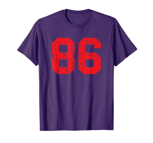 Distressed Number 86 Red Sports Team T-Shirt - Streetwear Style Men Women - T-Shirt, Sweatshirt, Hoodie