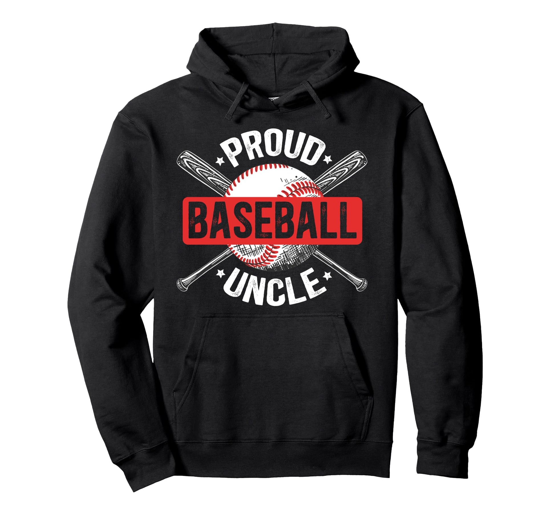 Proud Baseball Uncle Baseball Hoodie - Casual Everyday Wear Men Women - T-Shirt, Sweatshirt, Hoodie