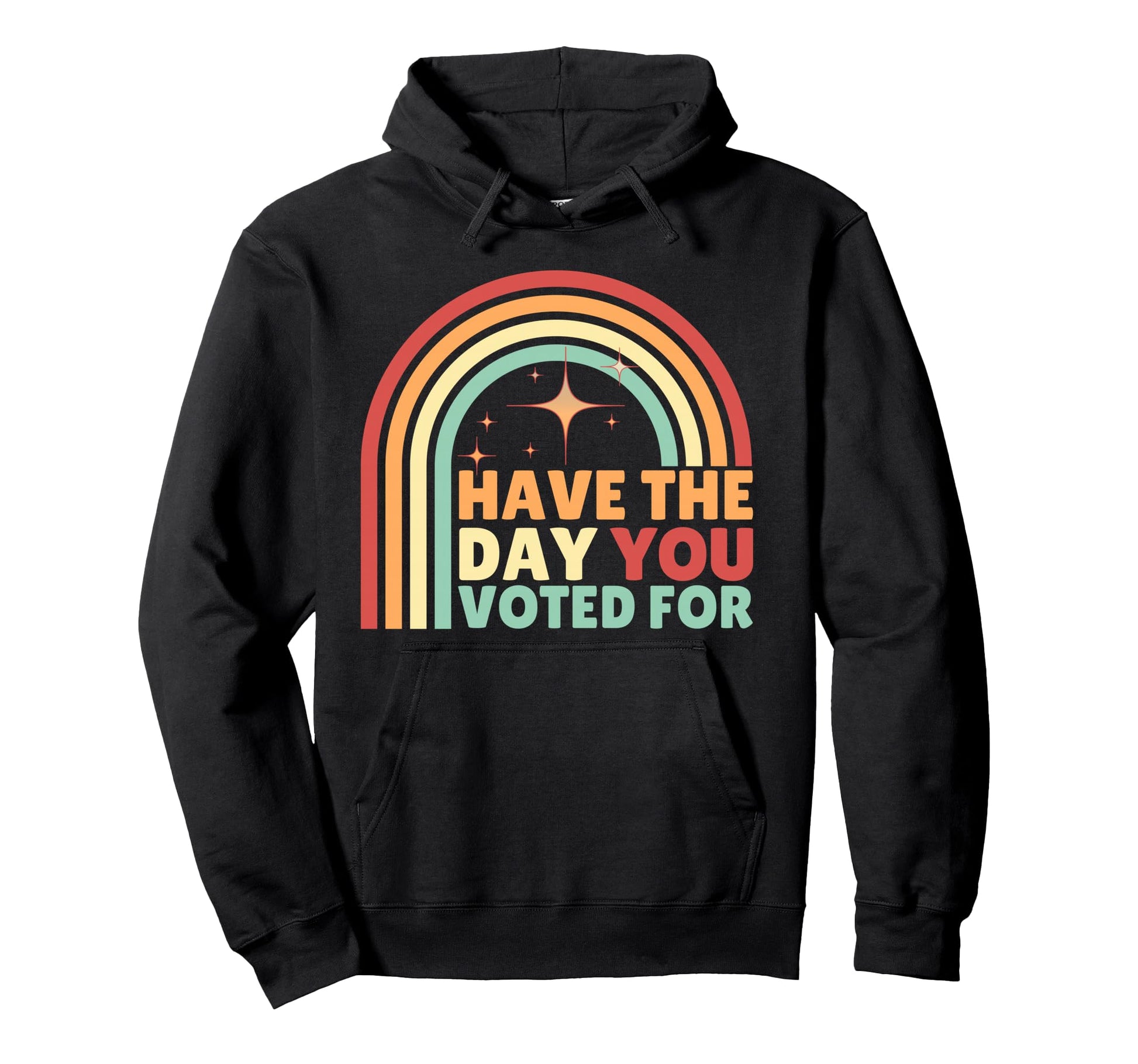 Groovy Have Day You Voted Hoodie - Unique Graphic Men Women - T-Shirt, Sweatshirt, Hoodie