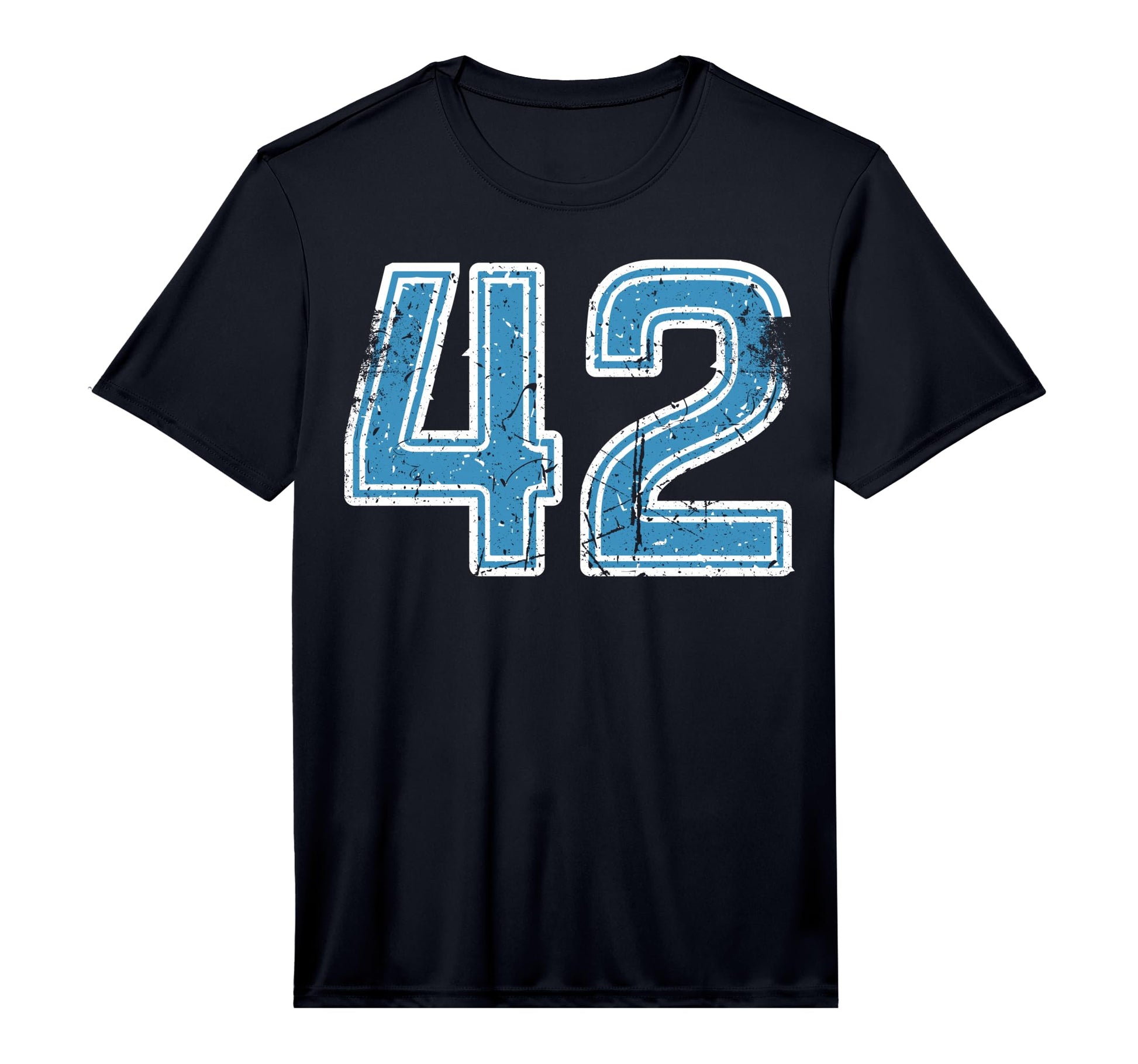 Blue Sport Team Number 42 T-Shirt - Casual Everyday Wear Men Women - T-Shirt, Sweatshirt, Hoodie