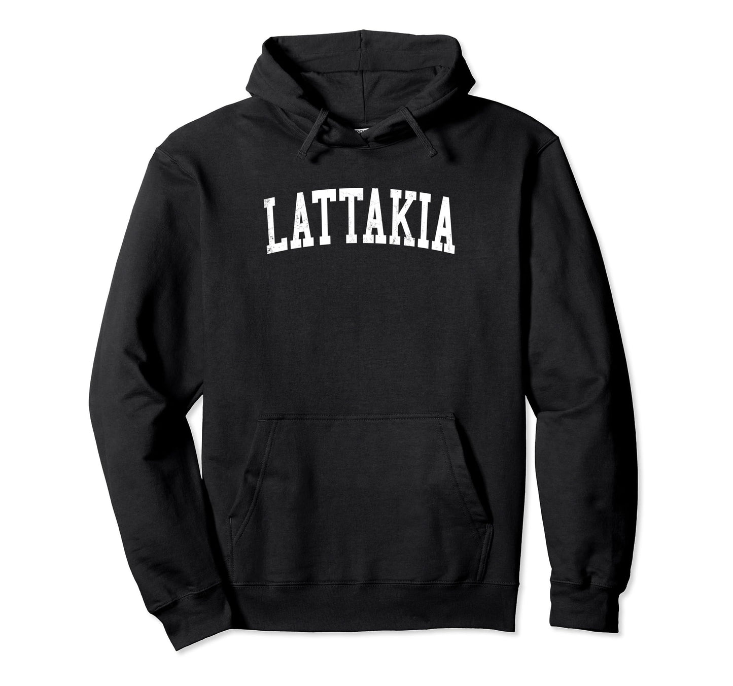 Lattakia Syria Distressed White Hoodie - Streetwear Style for Adults - T-Shirt, Sweatshirt, Hoodie