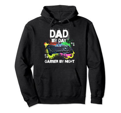 Dad Day Gamer Night Funny Gifts Hoodie - Minimalist Print for Adults - T-Shirt, Sweatshirt, Hoodie
