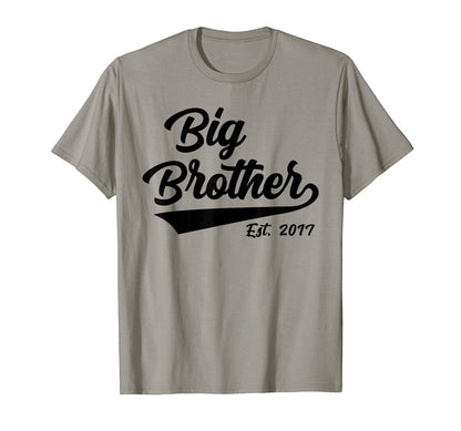 Funny Baseball Big Brother Est 2017 T-Shirt - Streetwear Style for Adults - T-Shirt, Sweatshirt, Hoodie