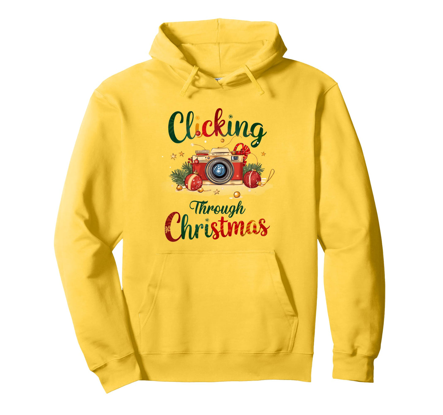 Snapping Holiday Memories Camera Hoodie - Novelty Apparel for Adults - T-Shirt, Sweatshirt, Hoodie