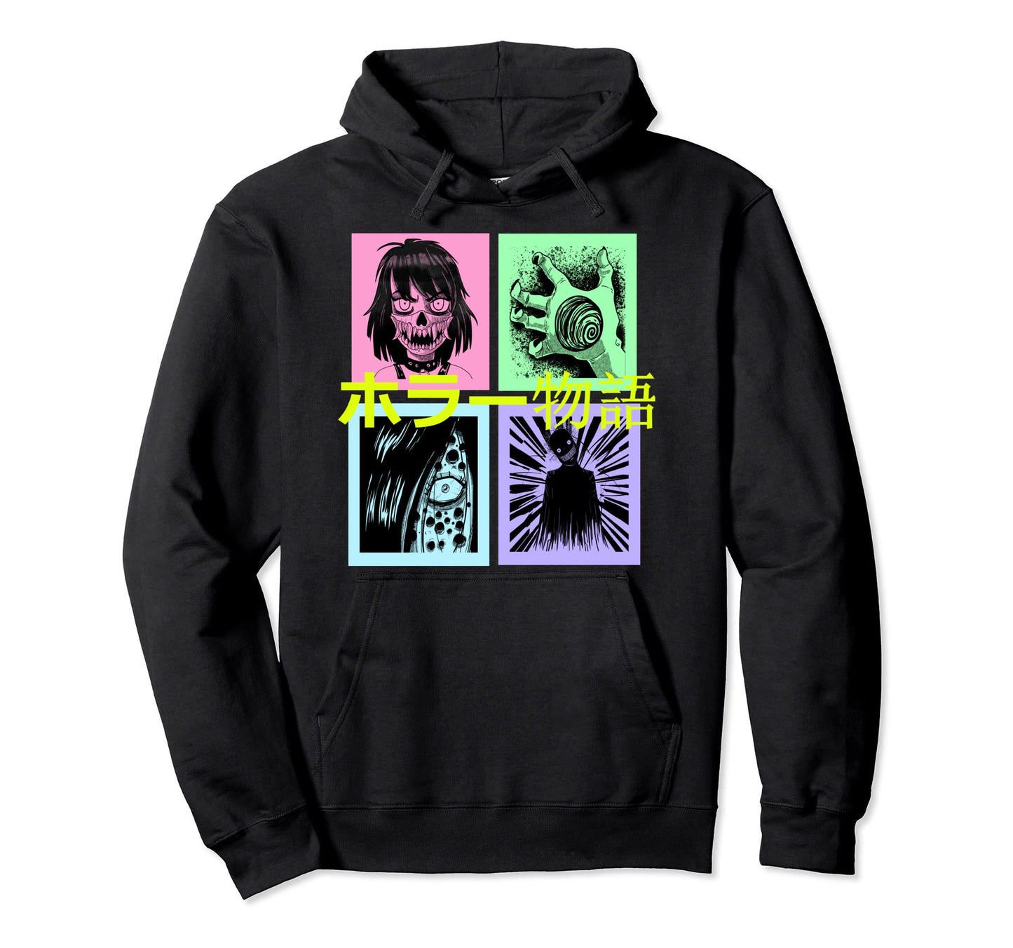 Horror Manga Demon Harajuku Japanese Hoodie - Streetwear Style Men Women - T-Shirt, Sweatshirt, Hoodie