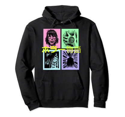 Horror Manga Demon Harajuku Japanese Hoodie - Streetwear Style Men Women - T-Shirt, Sweatshirt, Hoodie