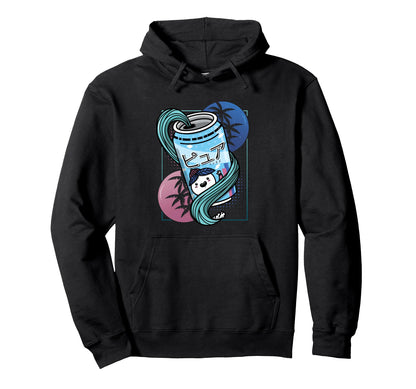 Vaporwave Soda Can Kawaii Character Hoodie - Custom Art Print Unisex - T-Shirt, Sweatshirt, Hoodie