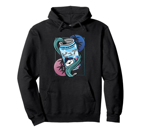 Vaporwave Soda Can Kawaii Character Hoodie - Custom Art Print Unisex - T-Shirt, Sweatshirt, Hoodie