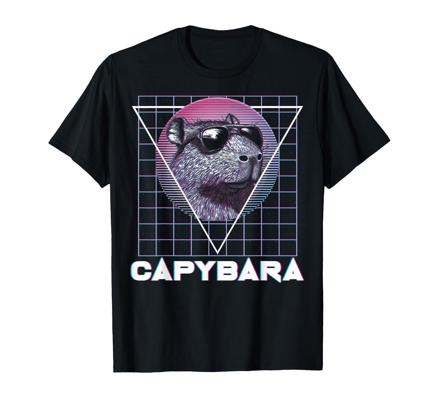 Capybara Capibara Sunglasses Vaporwave T-Shirt - Graphic Print Unisex - T-Shirt, Sweatshirt, Hoodie