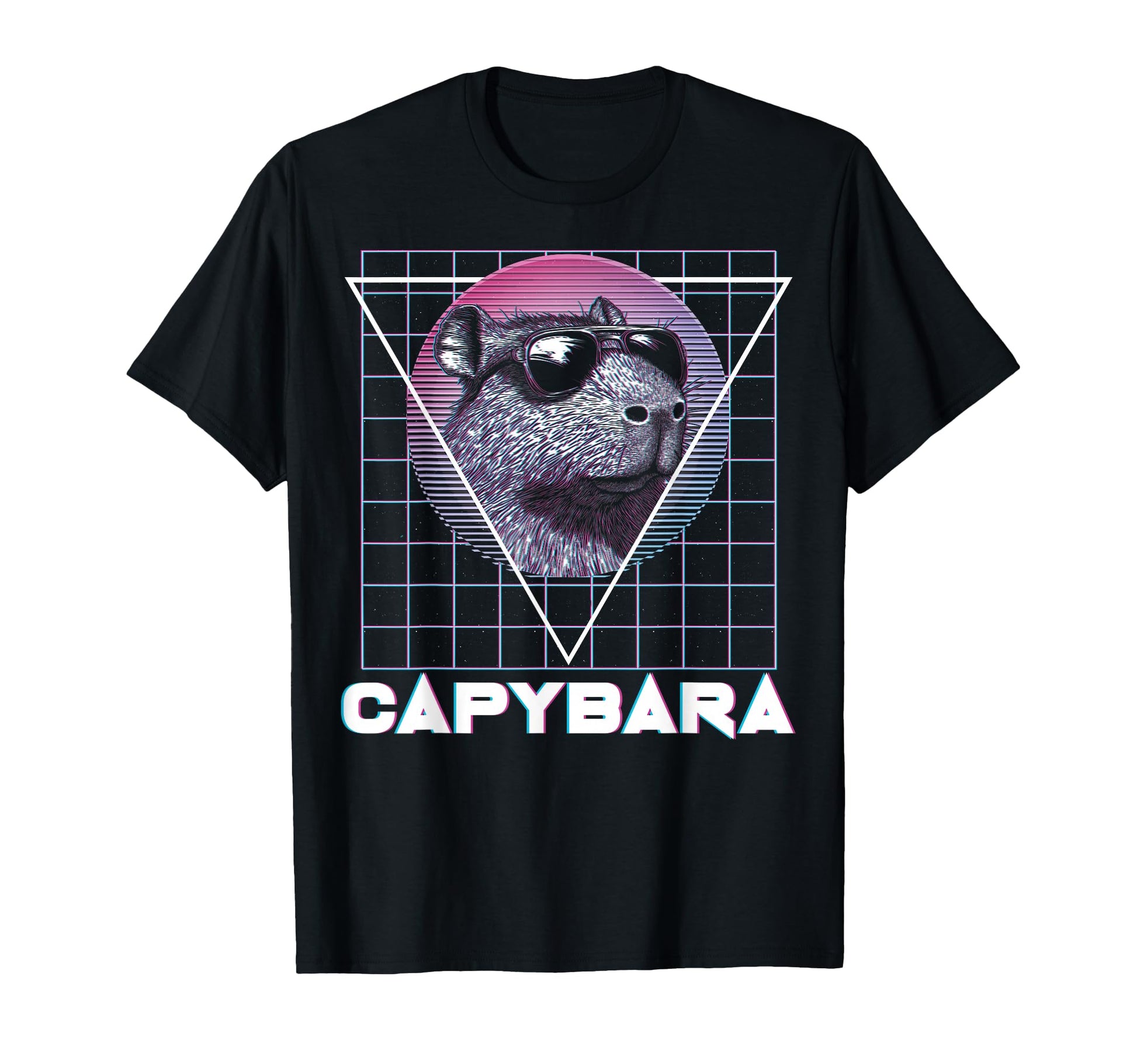 Capybara Capibara Sunglasses Vaporwave T-Shirt - Graphic Print Unisex - T-Shirt, Sweatshirt, Hoodie