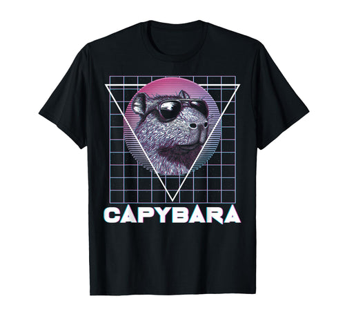 Capybara Capibara Sunglasses Vaporwave T-Shirt - Graphic Print Unisex - T-Shirt, Sweatshirt, Hoodie