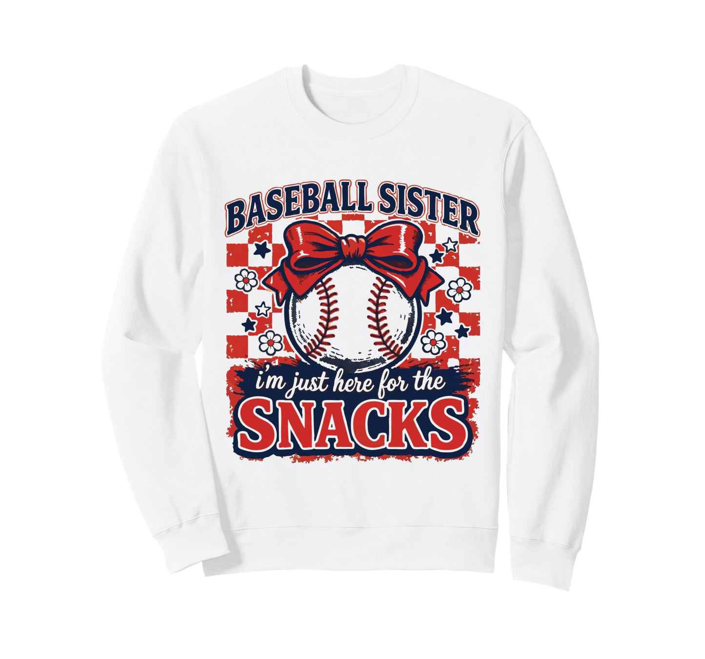 Baseball Sister Im Just Here Sweatshirt - Aesthetic Graphic for Adults - T-Shirt, Sweatshirt, Hoodie
