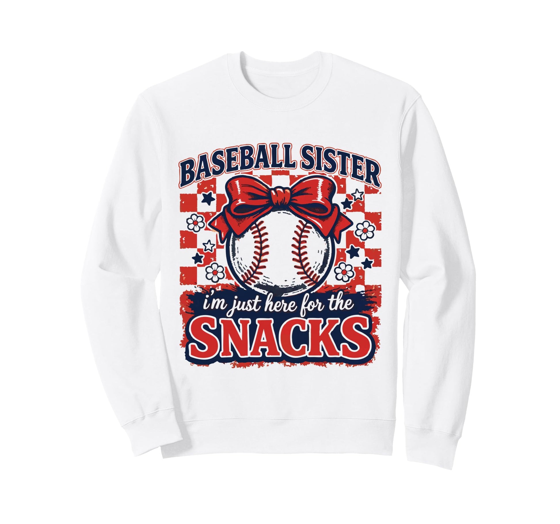 Baseball Sister Im Just Here Sweatshirt - Aesthetic Graphic for Adults - T-Shirt, Sweatshirt, Hoodie